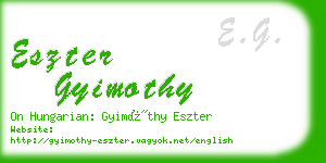 eszter gyimothy business card